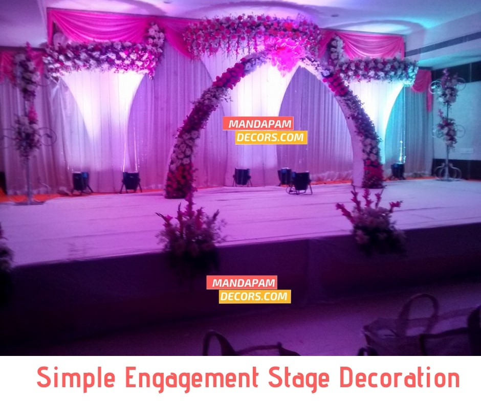 simple stage decoration for reception